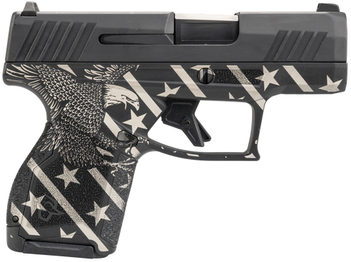 Taurus GX4 9mm Luger Pistol 3.06" Barrel 11+1 Round Black with Eagle and US Flag Design Taurus GX4 9mm Luger Pistol 3.06" Barrel 11+1 Round Black with Eagle and US Flag Design