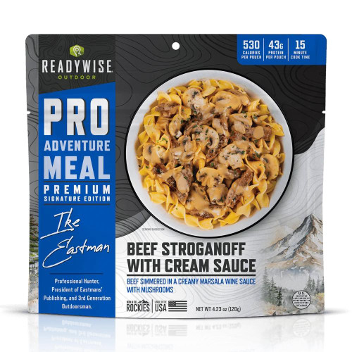 ReadyWise Outdoor Pro Meal Homestyle Beef Stroganoff with Mushroom Cream Sauce Freeze Dried Food