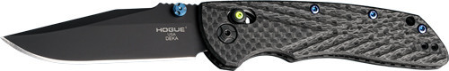 Hogue Deka Able Lock Folding Knife 3.25" Clip Point Carbon Fiber Green
