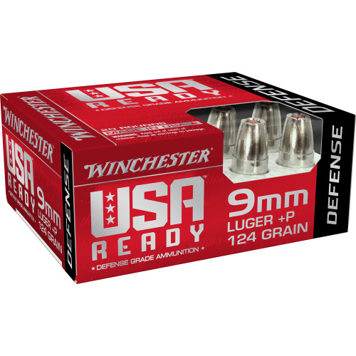 Winchester 9mm Luger +P Ammo 124 Grain Hex-Vent Hollow Point Box of 20