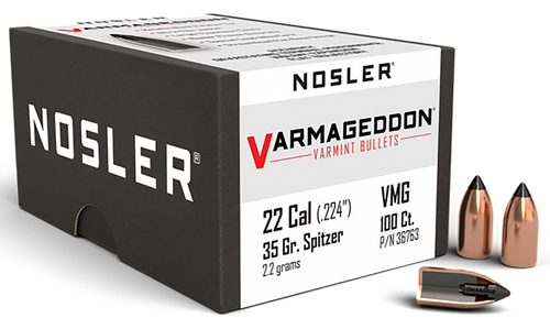 Nosler 22 Cal .224" 35gr Varmageddon Tipped 100/Box