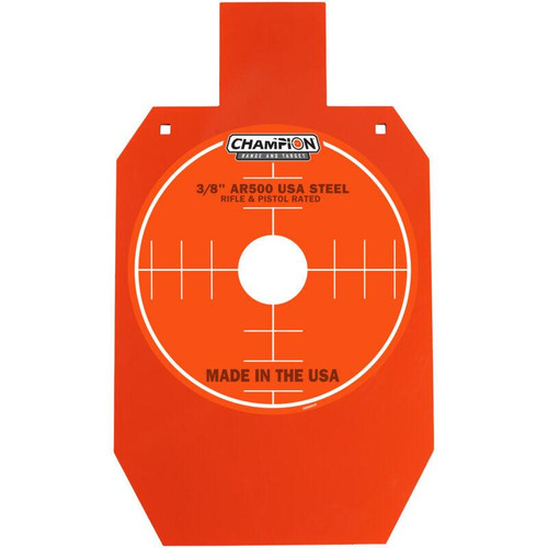 Champion AR500 Center Mass IPSC Steel Target 3/8 Inch Orange