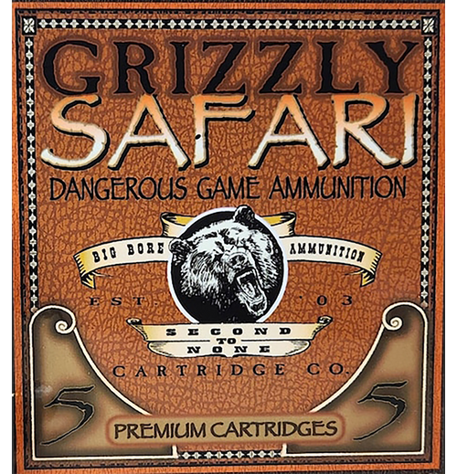 Grizzly Cartridge Safari 458 Lott Ammo 500 Grain Solid Round Nose Lead Free Box of 5