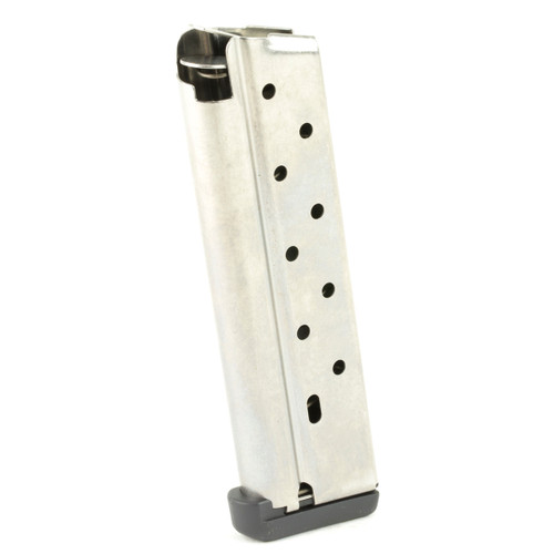 CM Products Shooting Star Magazine with Base Pad 1911 Government, Commander 38 Super 10-Round Stainless Steel