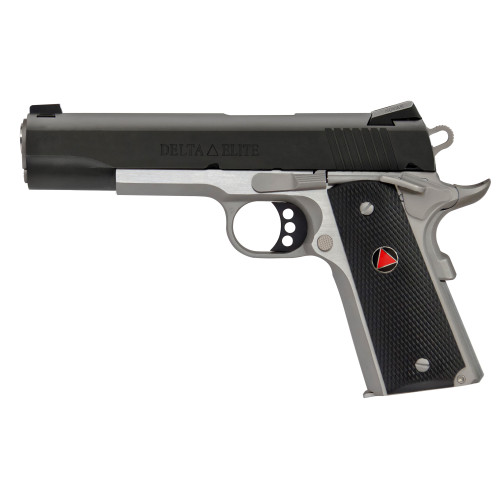 Colt Delta Elite Two Tone 10mm Auto Pistol 5" Barrel 8+1 Round Black Slide Black Grip Stainless Frame