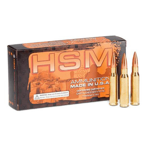 HSM Lead Free TSX .325 WSM Ammo 180 Grain Solid Box of 20