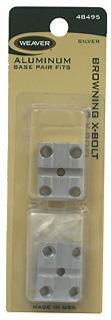 Weaver 2-Piece Top Mount Scope Base Browning X-Bolt Silver