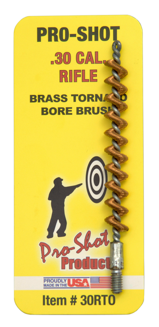 Pro-Shot Tornado Bore Brush .30/.300 Blackout/.308/.30-06/7.62mm Rifle #8-32 Thread Brass