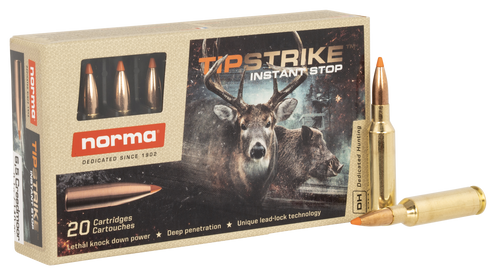 Norma TipStrike 6.5 Creedmoor Ammo 140 Grain Polymer Tip Box of 20