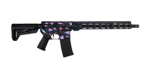 Shark Coast Tactical Retro Miami AR-15 Rifle 5.56mm 30rd Magazine 16" Barrel 15" MLOK Handguard