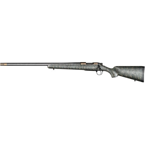 Christensen Arms Ridgeline Bolt Action Rifle 28 Nosler 26" Burnt Bronze Barrel Green Black Tan Webbing Stock Left Hand