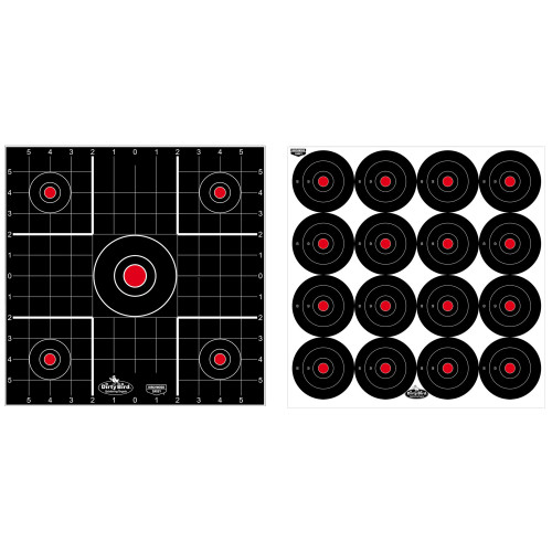Birchwood Casey Dirty Bird Combo 6PK- 12" Sight-In Targets and 6- 3" Bullseye Targets