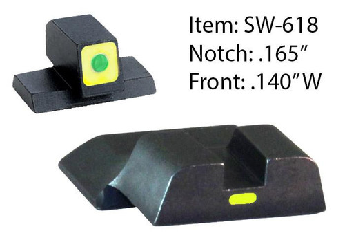 Ameriglo CAP Tritium Night Sights for Smith & Wesson M&P Shield Green