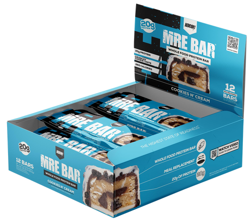 Redcon1 RC1MREBCC12 MRE Protein Bar Cookies N Cream 12 Pack