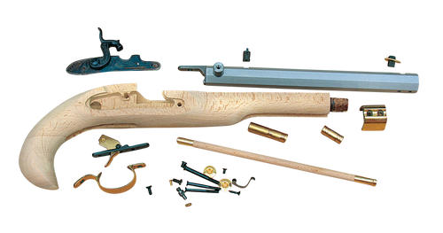 Traditions Kentucky Percussion Muzzleloading Pistol Kit 50 Caliber 10" Blued Barrel Walnut Stock