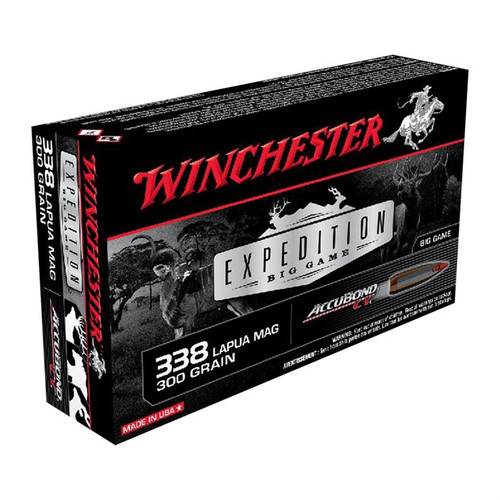 Winchester Expedition Big Game Long Range 338 Lapua Magnum Ammo 300 Grain Nosler Accubond Box of 20