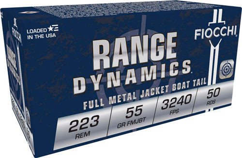 Fiocchi 223 Remington Ammo 55 Grain FMJ-BT 1000 Rounds