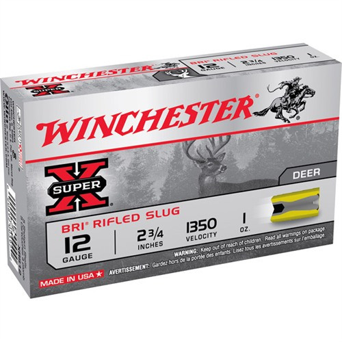Winchester Super-X 12 Gauge Ammo 2-3/4" 1 oz BRI Rifled Slug Box of 5