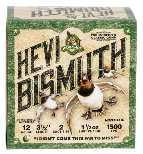 Hevi-Shot Hevi-Bismuth 12 Gauge Ammo 3-1/2" #2 Bismuth Shot 1-1/2 oz Box of 25
