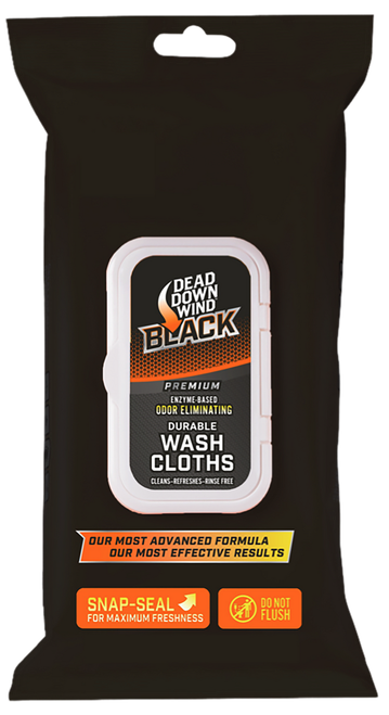 Dead Down Wind Black Premium Wash Cloths - 40 ct