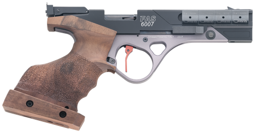 Chiappa FAS 6007 .22 LR Pistol 5.63" Barrel 5+1 Round Black Anodized Aluminum Slide Grey Anodized Steel Frame Walnut Grip