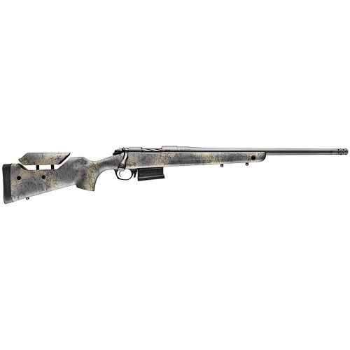 Bergara B-14 Terrain Wilderness Bolt Action Rifle 300 Winchester Magnum 26" Cerakote Sniper Gray Threaded Barrel Cerakote Sniper Gray Frame Woodland Camo Adjustable Comb Stock