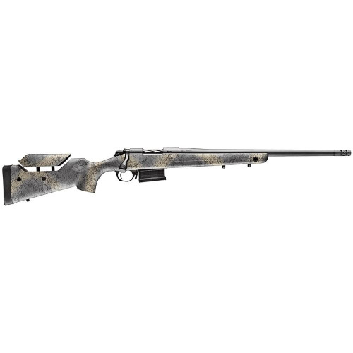 Bergara B-14 Terrain Wilderness Bolt Action Rifle 300 Winchester Magnum 26" Cerakote Sniper Gray Threaded Barrel Cerakote Sniper Gray Frame Woodland Camo Adjustable Comb Stock