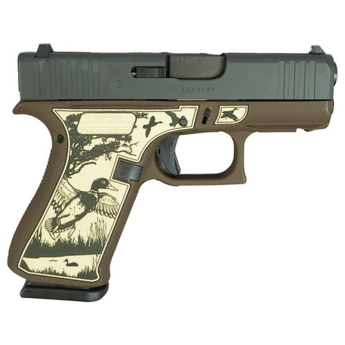 Glock 43x 9mm Luger Pistol 3.41" Barrel 10+1 Round Mallard Brown (Front Serrations, Front Rails)