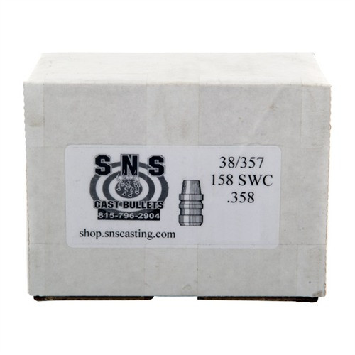 Sns Cast Bullets 38 Caliber .358" 158gr Semi-Wadcutter 500/Box