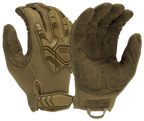 Pyramex Venture Gear Heavy-Duty Impact Operator Gloves Coyote Brown Medium