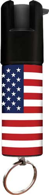 PEPPER SPRAY 1/2 OUNCE US FLAGGUARD DOG KEYCHAING POCKEET