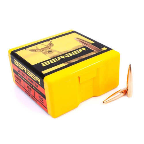 Berger Elite Hunter 6mm 108 Grain Bullets, 100/Box