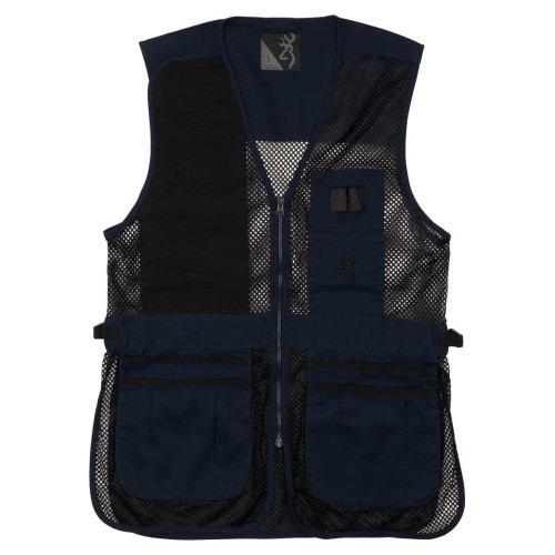 Browning Trapper Creek Mesh Shooting Vest Small Navy and Black