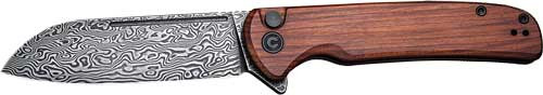 CUIBOURTIA WOOD/BLK DAMASCUSCIVIVI KNIFE CHEVALIER 3.46"