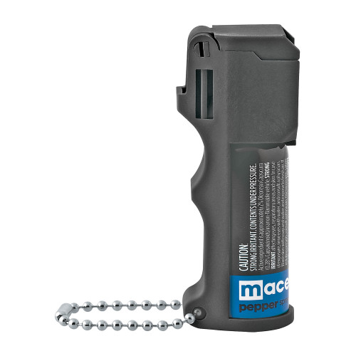 Mace Brand Triple-Action Pocket Pepper Spray 11 Gram Aerosol Includes Key Chain 10% OC Plus Tear Gas and UV Dye Black