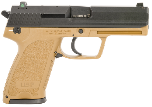 Heckler & Koch USP9 Tactical 9mm Pistol 3-15 Round FDE
