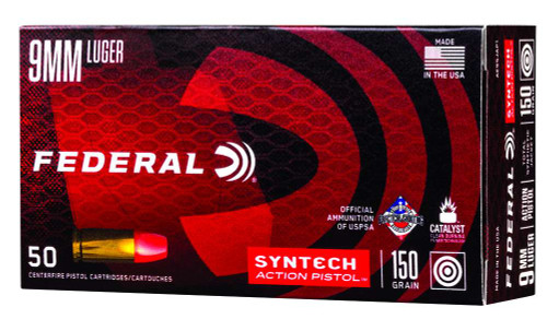 Federal American Eagle Syntech 9mm Luger Ammo 150 Grain TSJ Box of 50