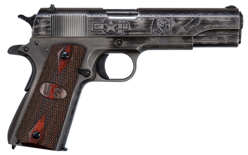 Thompson Center Arms 1911 Victory Girls 45 ACP Pistol 5" Barrel 7+1 Round Black Gray Cerakote Slide Wood Grip