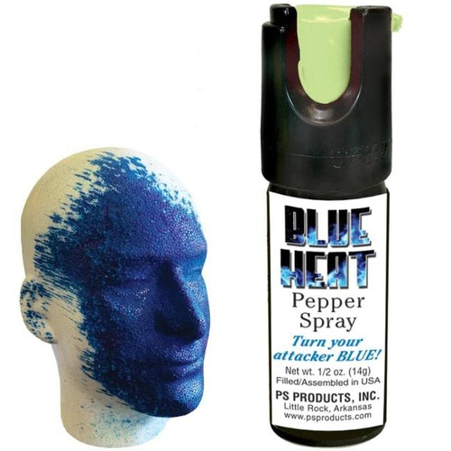 Personal Security Products Eliminator Blue Heat Pepper Spray 0.5 oz with Blue Dye