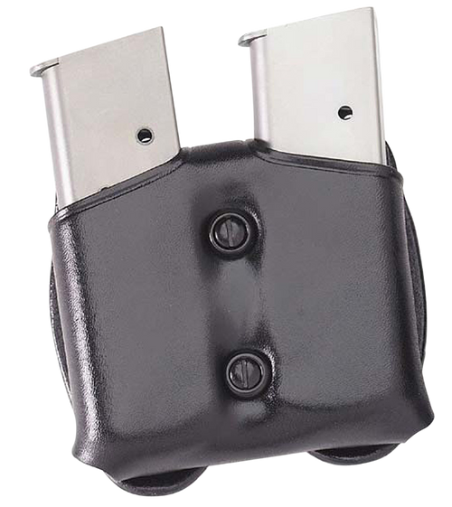 Galco COP Double Magazine Pouch 40 S&W, 9mm Double Stack Metal Magazine Leather Black