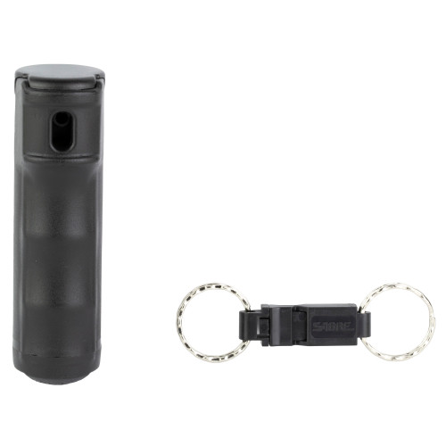 Sabre Pepper Gel Keychain with Whistle .54 oz Aerosol Black - Image 1 Sabre Pepper Gel Keychain with Whistle .54 oz Aerosol Black - Image 1