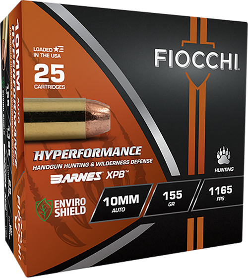 Fiocchi Hyperformance Hunt 10mm Auto Ammo 155 Grain HP Box of 25