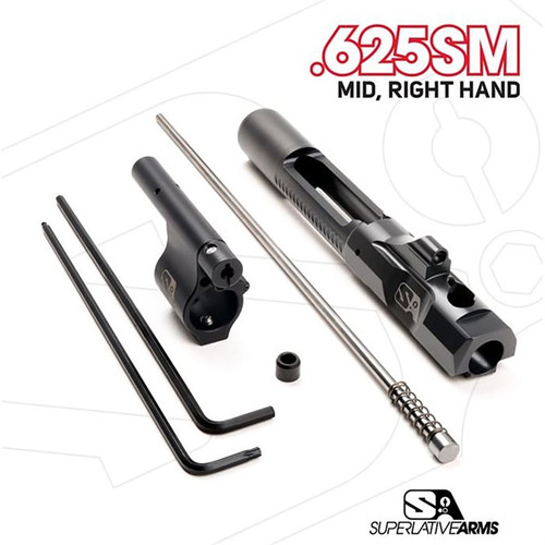 Superlative Arms AR-15 Adjustable Piston System with 0.625 Inch Gas Block (Midlength, Right-Handed)