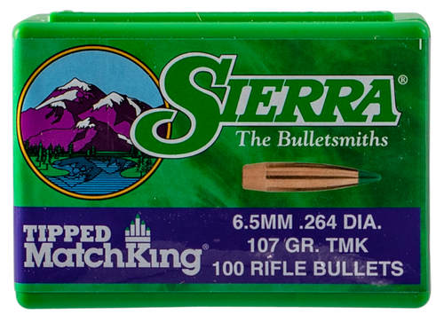 Sierra Bullets 6.5mm .264" 107gr Tipped MatchKing HPBT 100/Box