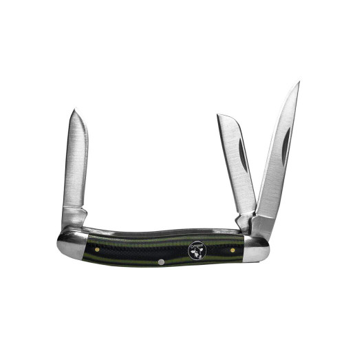 Rock Ridge Outdoors Cowhand Series Stockman Knife 3.5 Inch Multicolor G10 Handle (2.5-Inch Main Clip Blade)
