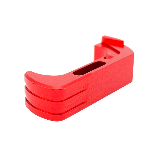 Cross Armory CRG5MCRD Extended Magazine Catch Glock Gen4-5 Red Anodized Aluminum
