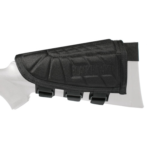 BLACKHAWK! IVS Performance Right Hand Rifle Cheek Rest with Rifle Ammo Holder 5-Round Fixed Stock Nylon Black - Image 1