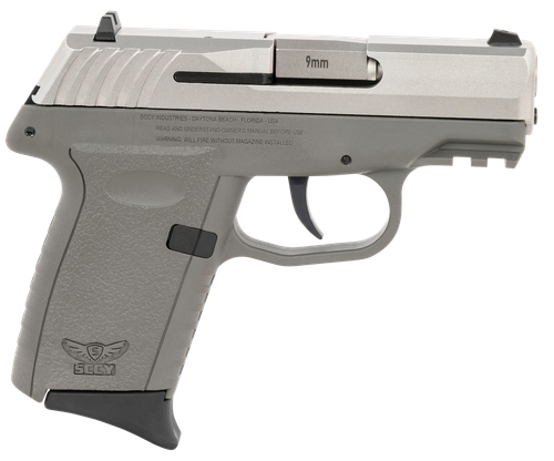 SCCY CPX-2 9mm Luger Pistol 3.1" Barrel 10+1 Round Stainless Slide Sniper Grey Frame