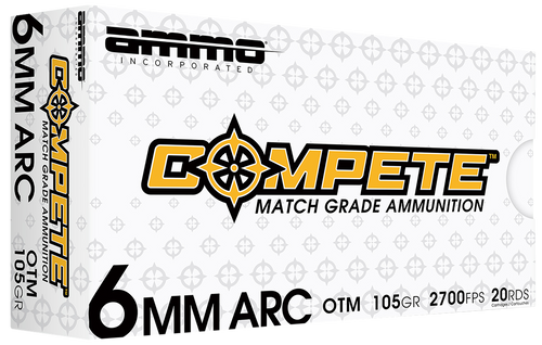 Ammo Inc 6mm ARC Ammo 105 Grain Boat Tail Hollow Point Box of 20