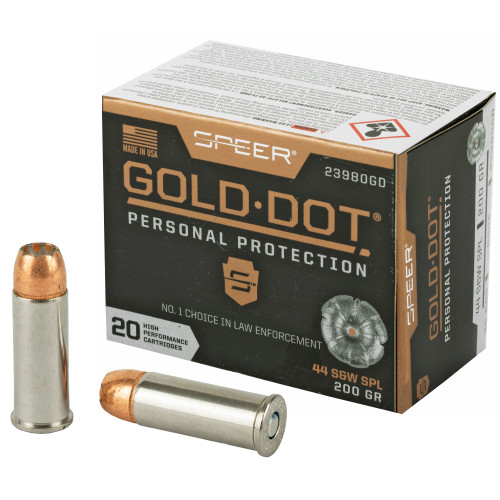 Speer Gold Dot 44 Special Ammo 200 Grain Bonded Jacketed Hollow Point Box of 20 - Image 1 Speer Gold Dot 44 Special Ammo 200 Grain Bonded Jacketed Hollow Point Box of 20 - Image 1